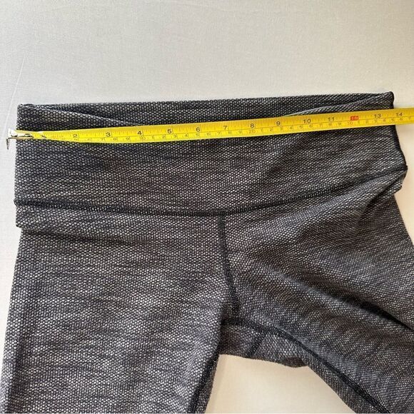 Lululemon Knit Herringbone Wunder Under full length black gray Leggings 6 - Picture 10 of 11